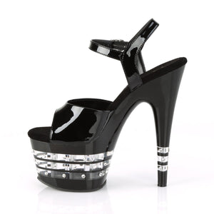 ADORE-709LNRS 7" Heel Black Patent Sexy Sandals