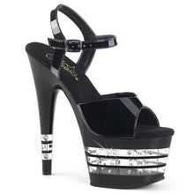 Load image into Gallery viewer, ADORE-709LNRS 7&quot; Heel Black Patent Sexy Sandals