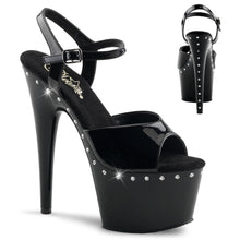 Load image into Gallery viewer, ADORE-709LS Pleaser 7 Inch Heel Black Sexy Sandals