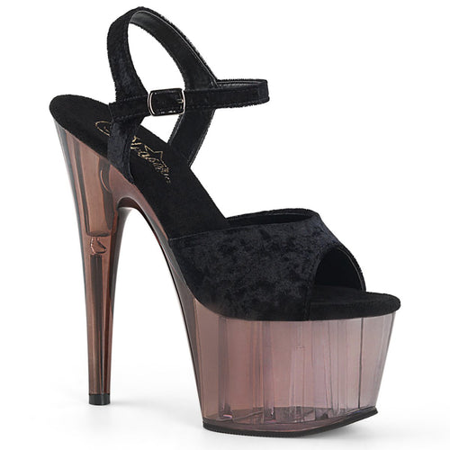 ADORE-709MCT Pleaser 7 Inch Heel Black Sexy Sandals