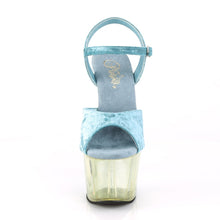 Load image into Gallery viewer, ADORE-709MCT 7&quot; Heel Light Blue Velvet Sexy Sandals