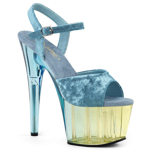 ADORE-709MCT 7" Heel Light Blue Velvet Sexy Sandals