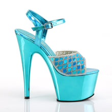 Load image into Gallery viewer, ADORE-709MMRS 7&quot; Heel Turquoise Hologram Pole Dancer Sandals