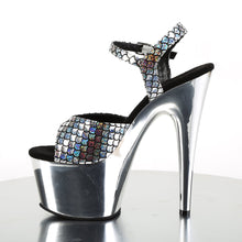 Load image into Gallery viewer, ADORE-709MSC 7&quot; Heel Silver Hologram Sexy Sandals