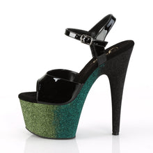 Load image into Gallery viewer, ADORE-709OMBRE 7&quot; Heel BlackEmerald Ombre Sexy Sandals