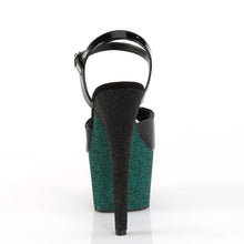 Load image into Gallery viewer, ADORE-709OMBRE 7&quot; Heel BlackEmerald Ombre Sexy Sandals