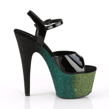 Load image into Gallery viewer, ADORE-709OMBRE 7&quot; Heel BlackEmerald Ombre Sexy Sandals