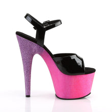 Load image into Gallery viewer, ADORE-709OMBRE 7&quot; Heel Black Pink Lavender Pole Dance Sandal