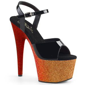 ADORE-709OMBRE 7" Heel Black Rose Gold Ombre Stripper Shoes