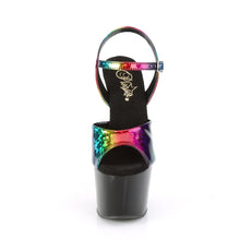 Load image into Gallery viewer, ADORE-709RB Pleasers 7&quot; Heel Rainbow Holo Pole Dancing Shoes