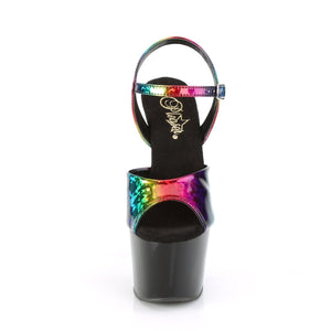 ADORE-709RB Pleasers 7" Heel Rainbow Holo Pole Dancing Shoes