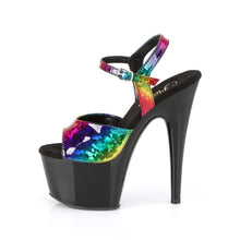 Load image into Gallery viewer, ADORE-709RB Pleasers 7&quot; Heel Rainbow Holo Pole Dancing Shoes