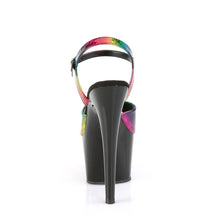 Load image into Gallery viewer, ADORE-709RB Pleasers 7&quot; Heel Rainbow Holo Pole Dancing Shoes