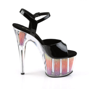 ADORE-709SRS 7 Inch Heel Black Neon Multi Pole Dancing Shoes