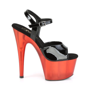 ADORE-709T 7" Heel Black and Frosted Red Pole Dancing Shoes