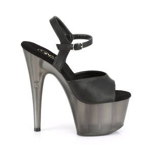 ADORE-709T Pleasers 7 Inch Heel Black Pole Dancing Shoes