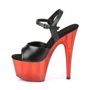 ADORE-709T Pleasers 7 Inch Heel Black Pole Dancing Shoes