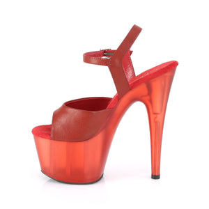 ADORE-709T Pleaser 7 Inch Heel Red Pole Dancing Platforms