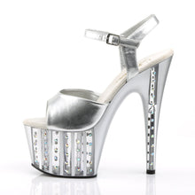 Load image into Gallery viewer, ADORE-709VLRS Pleaser 7 Inch Heel Silver Vegan Sexy Shoes