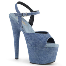 Load image into Gallery viewer, ADORE-709WR Pleaser 7 Inch Heel Denim Strippers Shoes