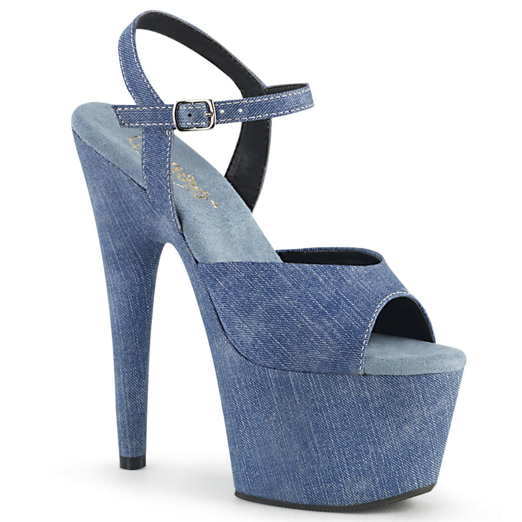 ADORE-709WR Pleaser 7 Inch Heel Denim Strippers Shoes