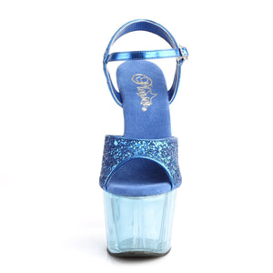 ADORE-710GT Pleaser 7" Heel Blue Glitter Glitter Sexy Shoes