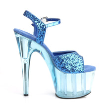 Load image into Gallery viewer, ADORE-710GT Pleaser 7&quot; Heel Blue Glitter Glitter Sexy Shoes