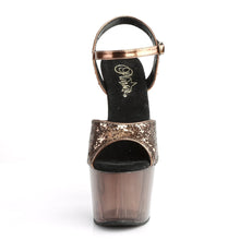 Load image into Gallery viewer, ADORE-710GT Pleaser 7&quot; Heel Bronze Glitter Glitter Sexy Shoe