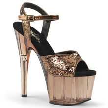 Load image into Gallery viewer, ADORE-710GT Pleaser 7&quot; Heel Bronze Glitter Glitter Sexy Shoe