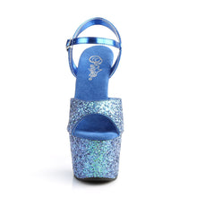 Load image into Gallery viewer, ADORE-710LG 7 Inch Heel Blue Holo Glitter Glitter Sexy Shoes