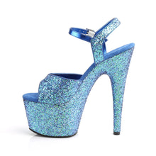 Load image into Gallery viewer, ADORE-710LG 7 Inch Heel Blue Holo Glitter Glitter Sexy Shoes