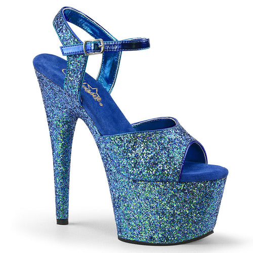 ADORE-710LG 7 Inch Heel Blue Holo Glitter Glitter Sexy Shoes