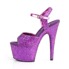 Load image into Gallery viewer, ADORE-710LG Pleaser 7&quot; Heel Purple Holo Glitter Sexy Shoes