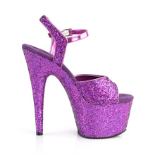 Load image into Gallery viewer, ADORE-710LG Pleaser 7&quot; Heel Purple Holo Glitter Sexy Shoes