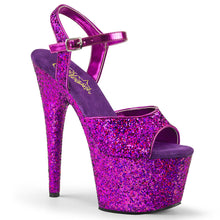 Load image into Gallery viewer, ADORE-710LG Pleaser 7&quot; Heel Purple Holo Glitter Sexy Shoes