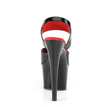 Load image into Gallery viewer, ADORE-714 Pleaser 7&quot; Heel Black and Red Pole Dancing Shoes