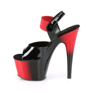 ADORE-714BR Pleaser 7" Heel Black and Red Pole Dancing Shoes