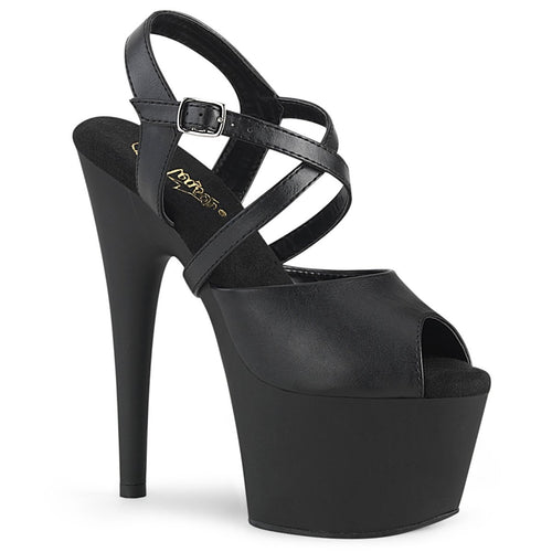 ADORE-724 Pleaser 7 Inch Heel Black Pole Dancing Shoes