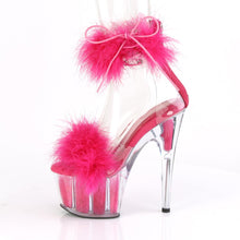 Load image into Gallery viewer, ADORE-724F 7 Inch Heel Clear and Hot Pink Pole Dancing Shoes