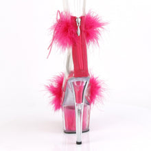 Load image into Gallery viewer, ADORE-724F 7 Inch Heel Clear and Hot Pink Pole Dancing Shoes