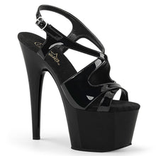 Load image into Gallery viewer, ADORE-730 Pleaser 7 Inch Heel Black Patent Strippers Sandals