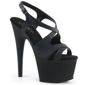 ADORE-730 Pleaser 7 Inch Heel Black Pole Dancing Shoes