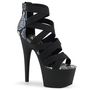 ADORE-748SP Pleaser 7 Inch Heel Black Strippers Sandals