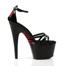 Load image into Gallery viewer, ADORE-762 Pleaser 7 Inch Heel Black Patent Strippers Sandals