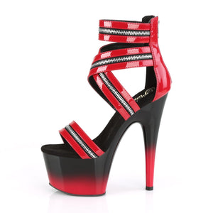 ADORE-766 Pleaser 7 Inch Heel Red Strippers Sandals