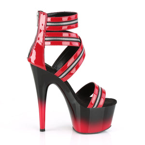 ADORE-766 Pleaser 7 Inch Heel Red Strippers Sandals