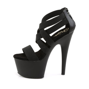 ADORE-769 Pleaser Sexy 7 Inch Heel Black Strippers Sandals