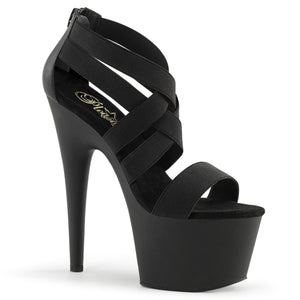 ADORE-769 Pleaser Sexy 7 Inch Heel Black Strippers Sandals