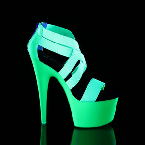 ADORE-769UV Sexy Neon Green Elastic Patent Pole Dancer Shoes