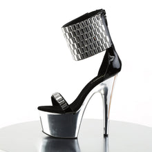 Load image into Gallery viewer, ADORE-789RS Sexy 7&quot; Heel Black Silver Pole Dancer Shoes